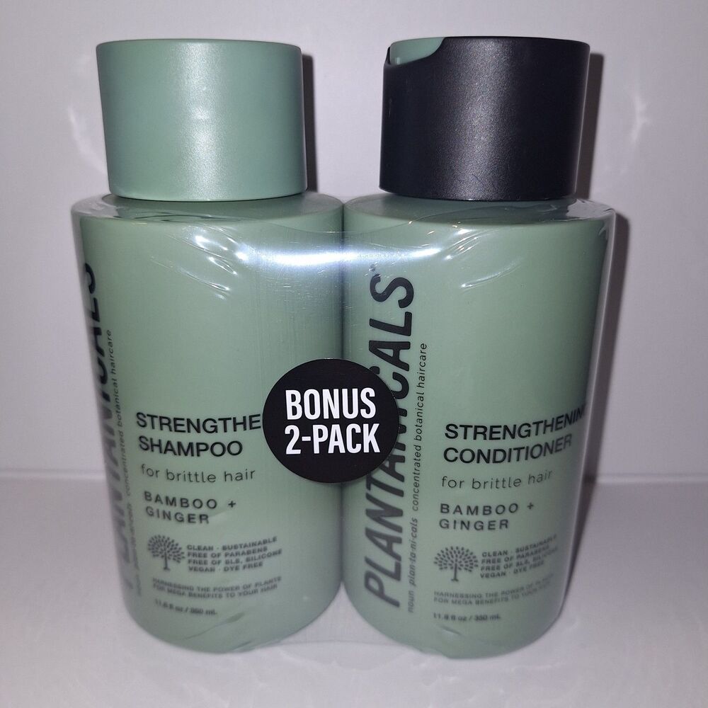 Plantanicals Bamboo & Ginger Strengthening Shampoo & Conditioner 11.8 oz Each